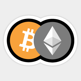 Bitcoin and Ethereum Sticker